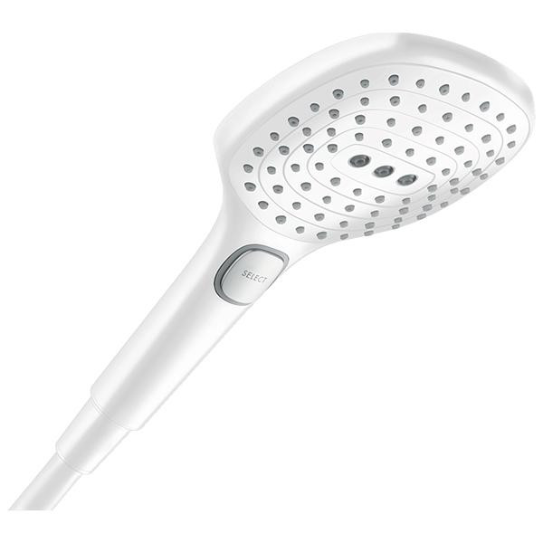 Para de dus, Hansgrohe, Raindance Select E 120, 3 jeturi, alb mat