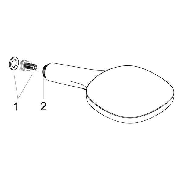 Para de dus, Hansgrohe, Raindance Select E 120, 3 jeturi, auriu lucios - 2 | YEO