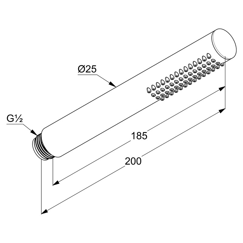 Pară de duș, Kludi, Nova Fonte, 1S, crom - 1 | YEO