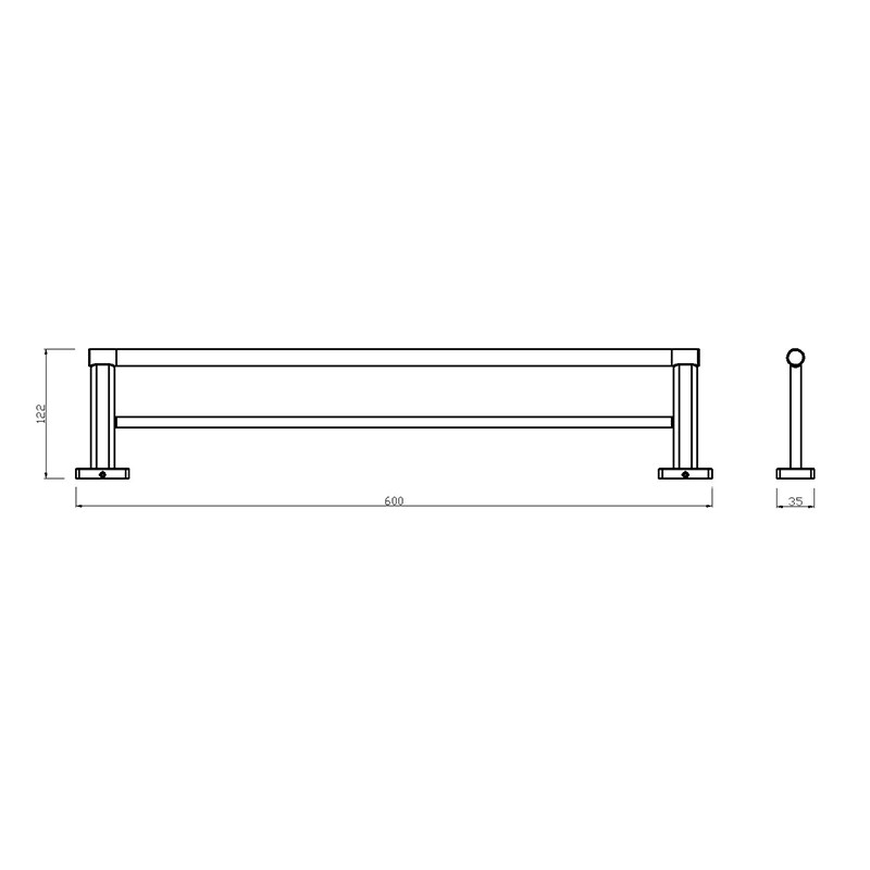 Portprosop dublu, Ferro, Greta, 60 cm, crom - 1 | YEO