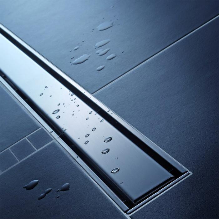 Rigola de duș Kessel, Linearis Compact, cu clapetă Multistop și sită pentru păr, 75 cm, 45600.63FM - 1 | YEO
