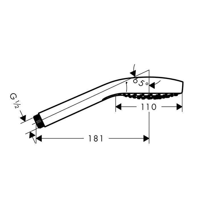 Set de dus Hansgrohe, Croma Select E Vario, cu para de dus 3S si bara de dus 65 cm, alb si crom - 1 | YEO