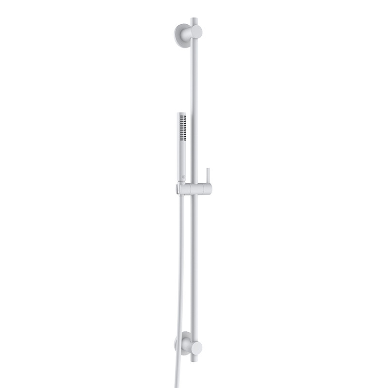 Set de duș, Kludi, Nova Fonte Puristic, cu bară și furtun, alb mat, 2084053-15