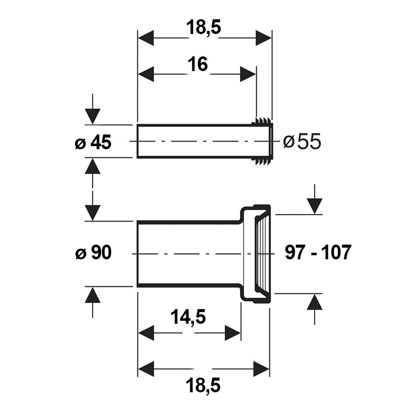 Set de legatura Geberit, pentru vase WC si rama de montaj - 1 | YEO