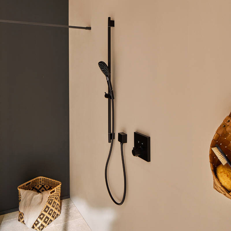 Set dus Hansgrohe, Raindance E ShowerSelect, cu baterie cu termostat, negru mat - 1 | YEO
