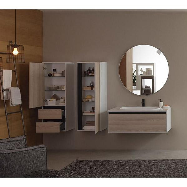 Set mobilier suspendat si lavoar Kolpasan, Pandora, 110 cm, lemn natur - 2 | YEO