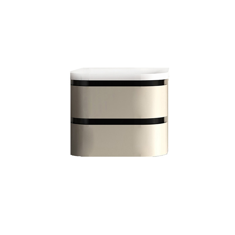 Set mobilier suspendat si lavoar, Kolpasan, Vittoria, 60 cm, beige mat - 2 | YEO