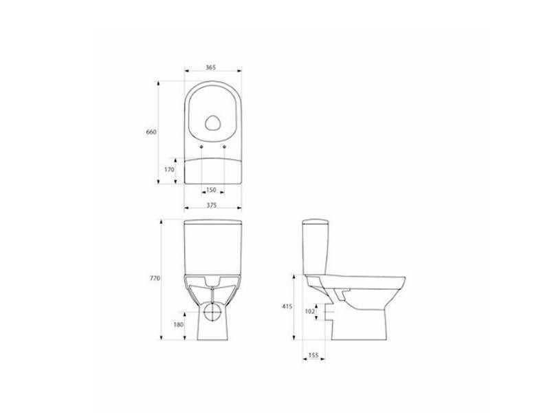 Set vas WC stativ Cersanit, City New, Rimless cu rezervor si capac Soft-Close inclus - 2 | YEO