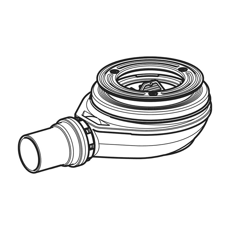 Sifon pentru cadita de dus, Geberit, D90, inaltime garda hidraulica 30 mm - 2 | YEO