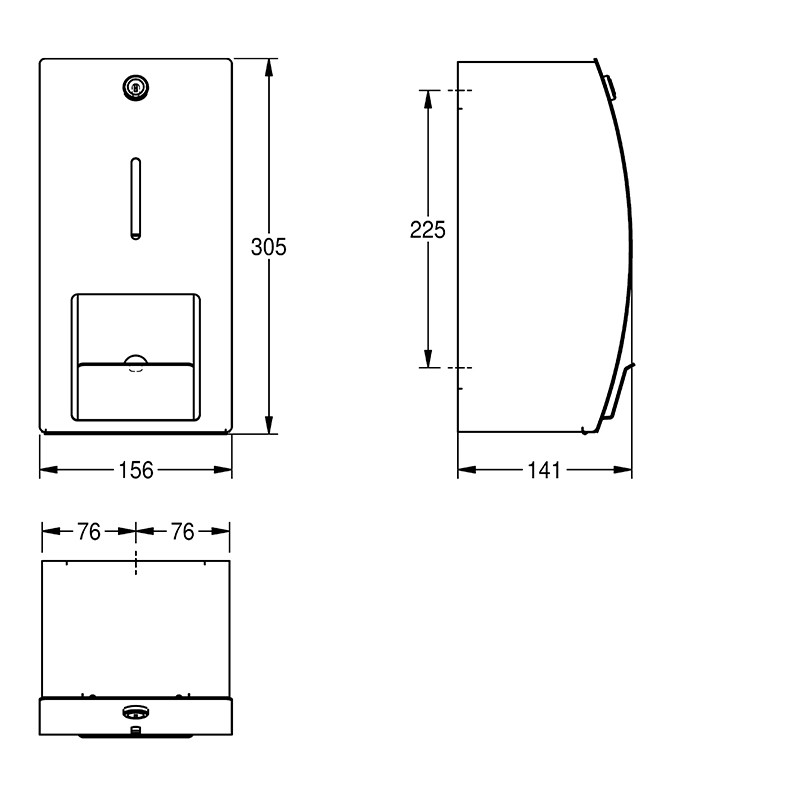 Suport pentru 2 role de hârtie igienică, KWC, Stratos, inox - 1 | YEO