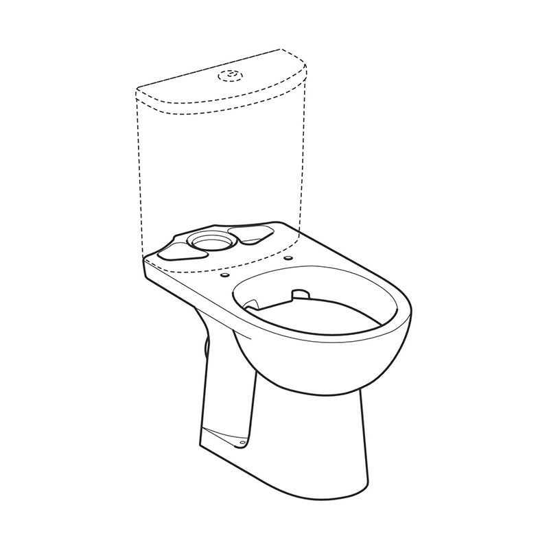 Vas WC stativ, Geberit, Selnova, rimless, alb - 2 | YEO