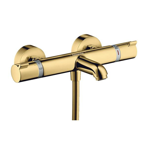 Baterie cada - dus termostatata, Hansgrohe, Ecostat Comfort, auriu lucios