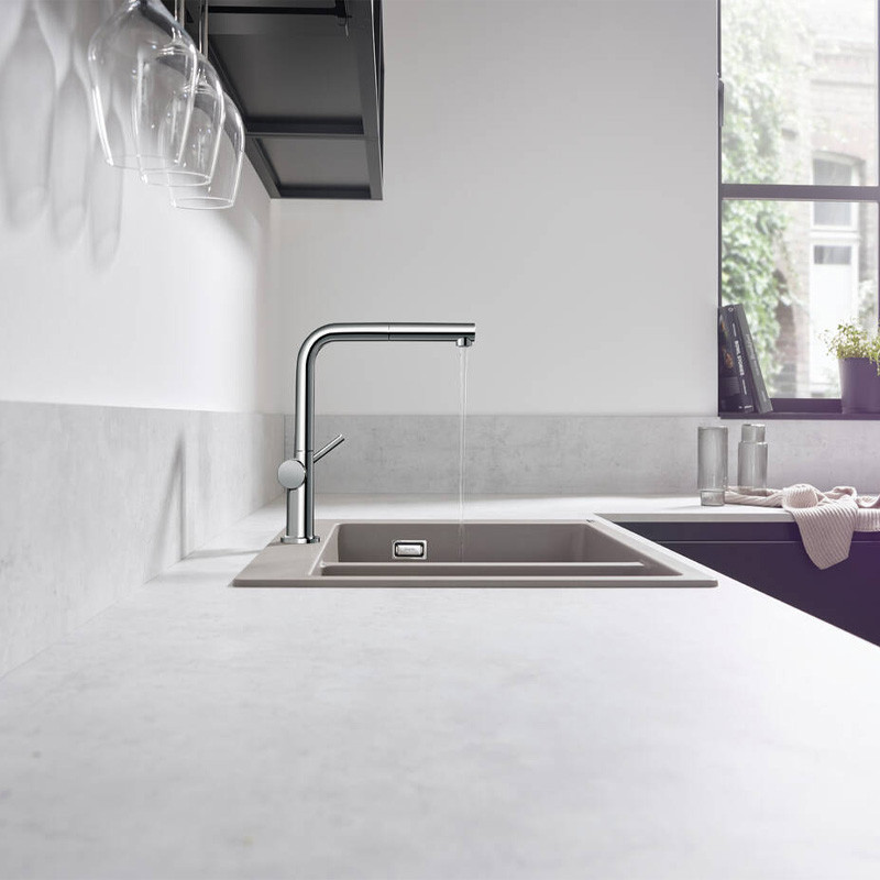 Baterie de bucatarie, Hansgrohe, Talis M54 270, cu pipa extractibila, 1 jet, crom - 2 | YEO