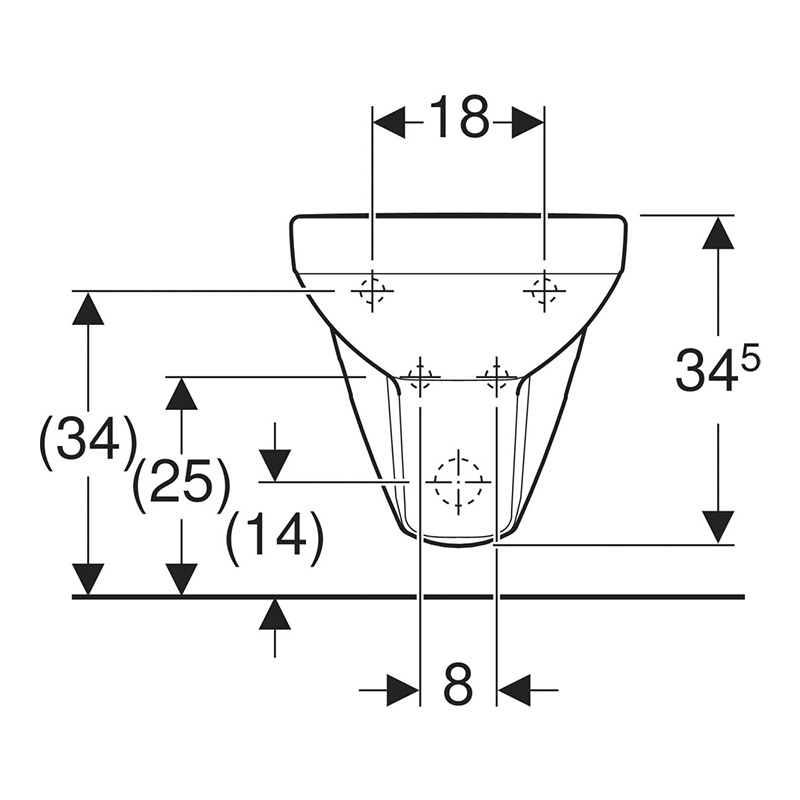 Bideu suspendat, Geberit, Selnova Square, compact, alb - 3 | YEO