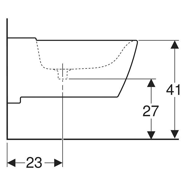 Bideu suspendat, Geberit, Xeno2, alb - 3 | YEO