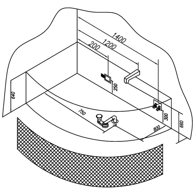 Cada de colt, Kolpasan, Libretto-D, pe dreapta, 170 x 110 cm, alb - 2 | YEO
