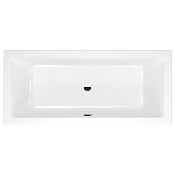 Cada dreptunghiulara Targa Plus Duo, Villeroy & Boch, 180 x 80 cm, cu set de picioare, alb alpin