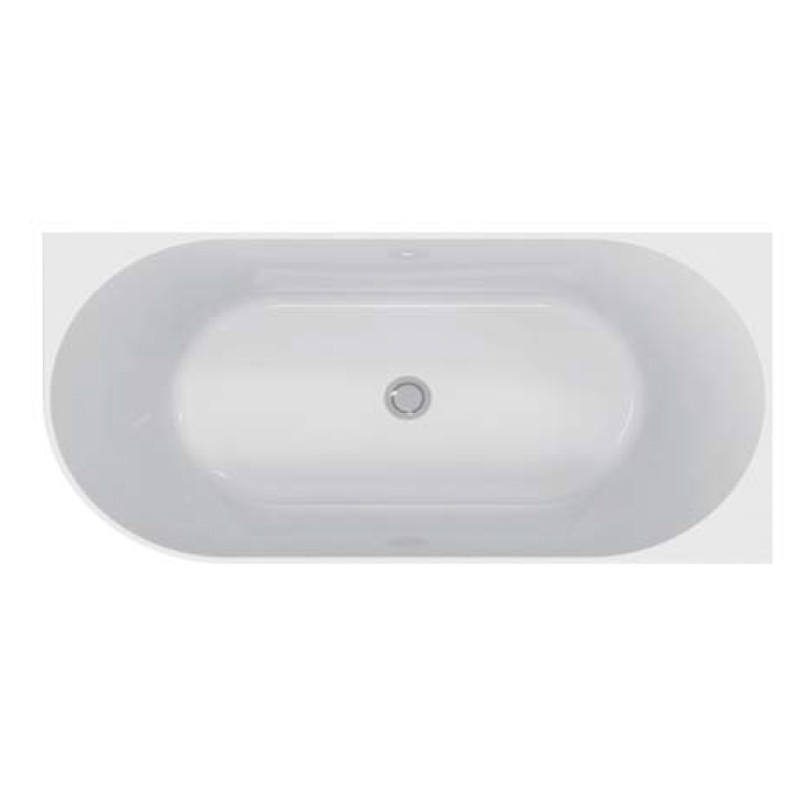 Cadă freestanding Florida, Balu Slim, 165 cm, de colț dreapta, fără bordură, cu instalație completă, alb, WS322AT-R-165 - 1 | YEO