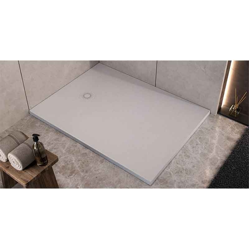 Cădiță de duș Kolpasan, Hopp, din Cast Marble, 80 x 80, alb - 1 | YEO