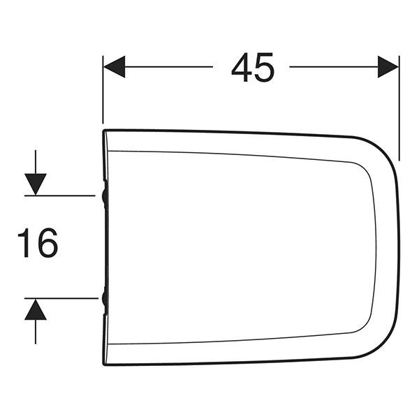 Capac WC Geberit, iCon Square, cu quick release, soft close, alb - 3 | YEO