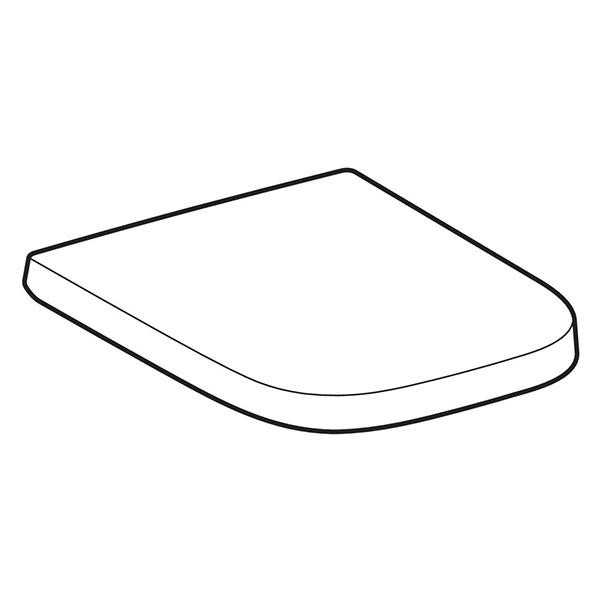 Capac WC, Geberit, Selnova Square, cu Soft Close si Quick Release, 44,5 x 35,5 cm, alb - 1 | YEO