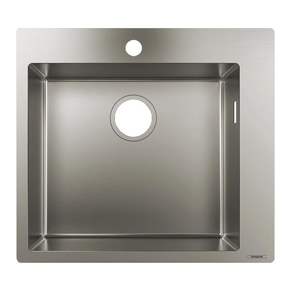 Chiuveta de bucatarie Hansgrohe, 1 cuva, 55x50 cm, inox