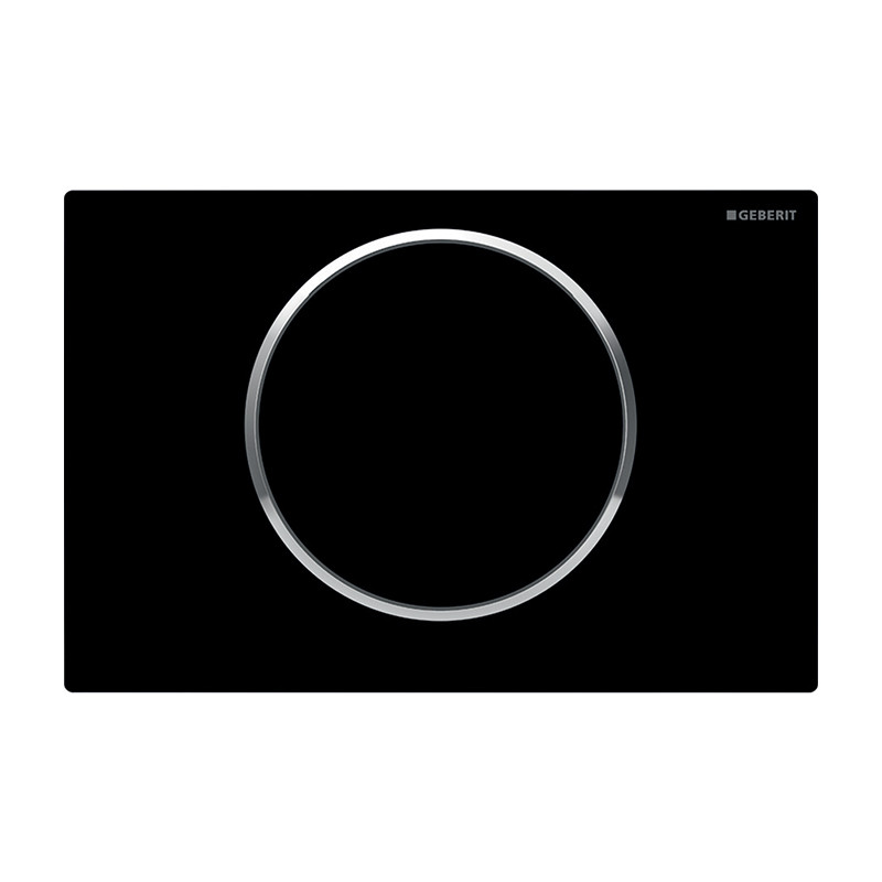 Clapeta de actionare, Geberit, Sigma10, negru/crom lucios/negru