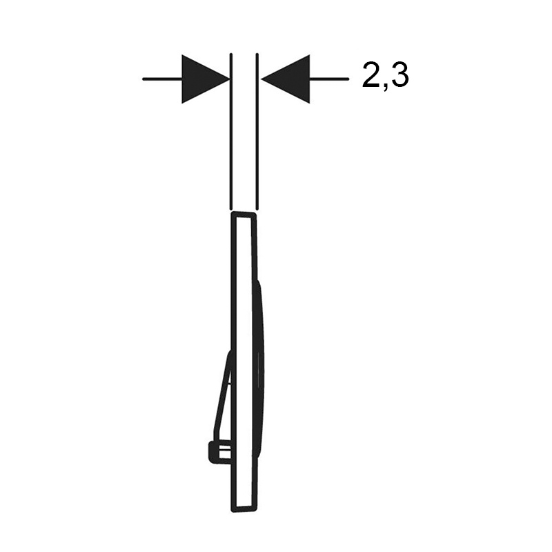 Clapetă de acționare, Geberit, Sigma20, alb mat, 115.882.01.1 - 2 | YEO