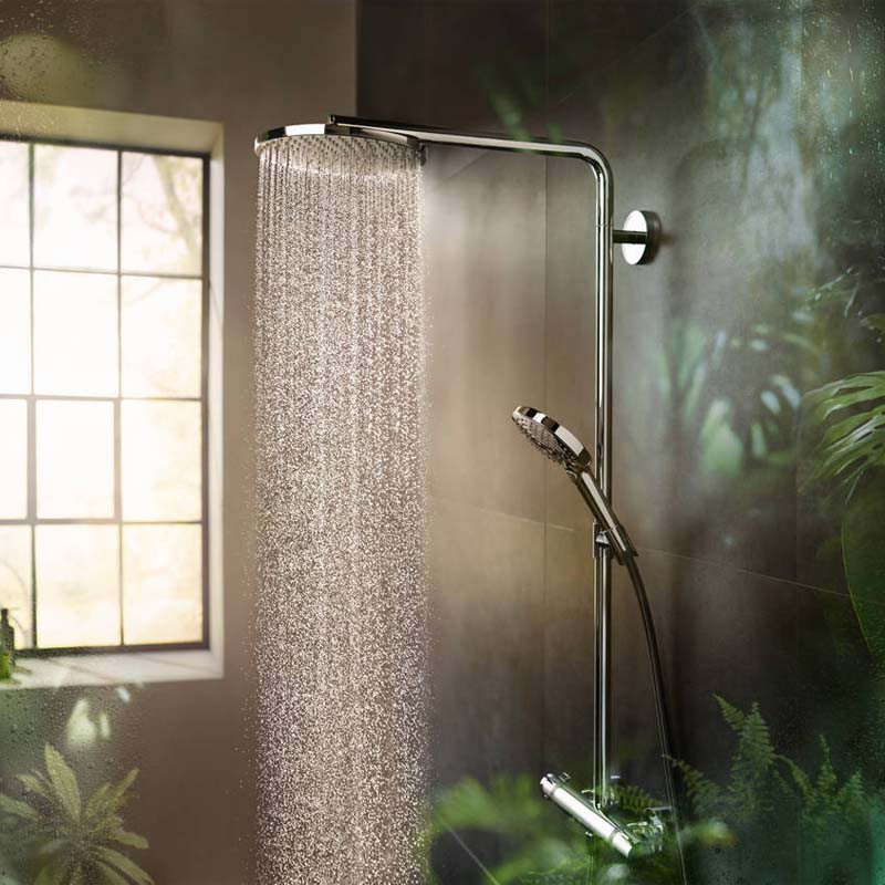 Coloana dus cu baterie si termostat Hansgrohe, Raindance Select S240, 1 jet, crom - 3 | YEO