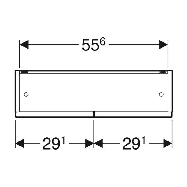 Dulap cu oglinda, Geberit, Selnova Square, nuc american hickory, 60 cm - 2 | YEO