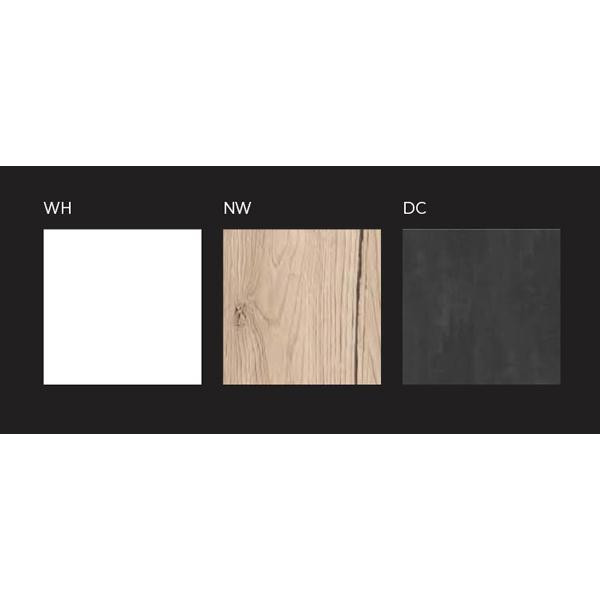 Dulap slim suspendat, Kolpasan, Naomi, cu un sertar, natural wood - 3 | YEO