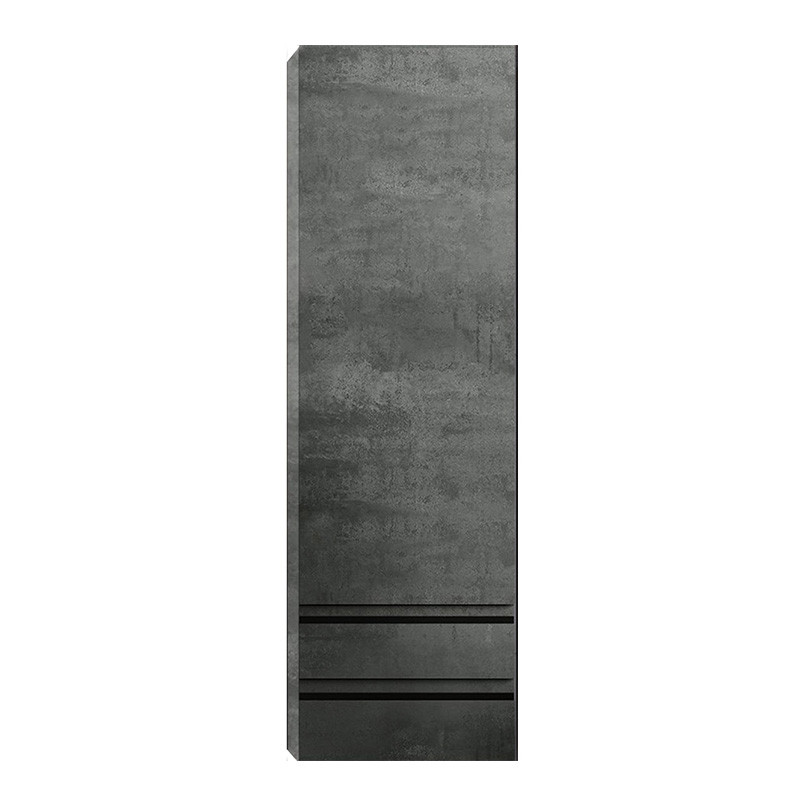 Dulap suspendat, Kolpasan, Alexis, cu 1 usa si 2 sertare, h146 cm, dark concrete - 2 | YEO