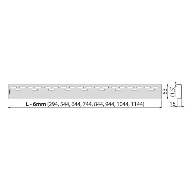 Grătar pentru rigolă, Alcadrain, Hope, 75 cm, crom - 1 | YEO