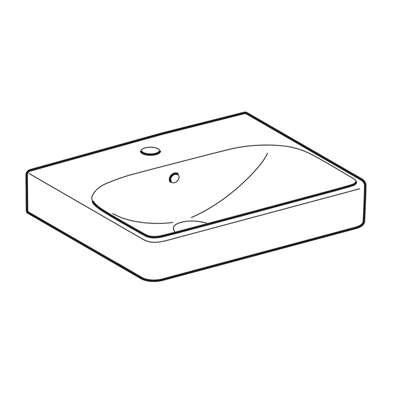 Lavoar, Geberit, Smyle Square, 50 cm, alb - 1 | YEO