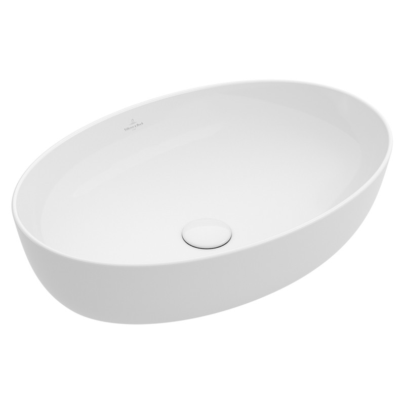 Lavoar pe blat, Villeroy & Boch, Artis, oval, 61 cm, CeramicPlus, alb alpin