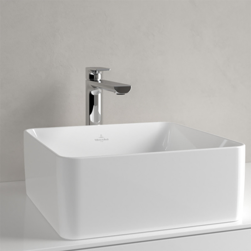 Lavoar pe blat, Villeroy & Boch, Collaro, patrat, 38 cm, alb - 2 | YEO