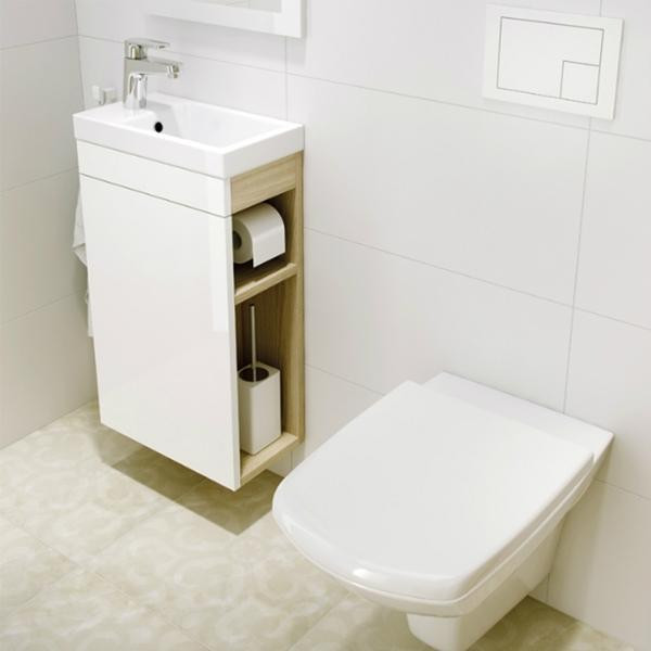 Lavoar pe mobilier Cersanit, Como, 40 cm, alb - 2 | YEO
