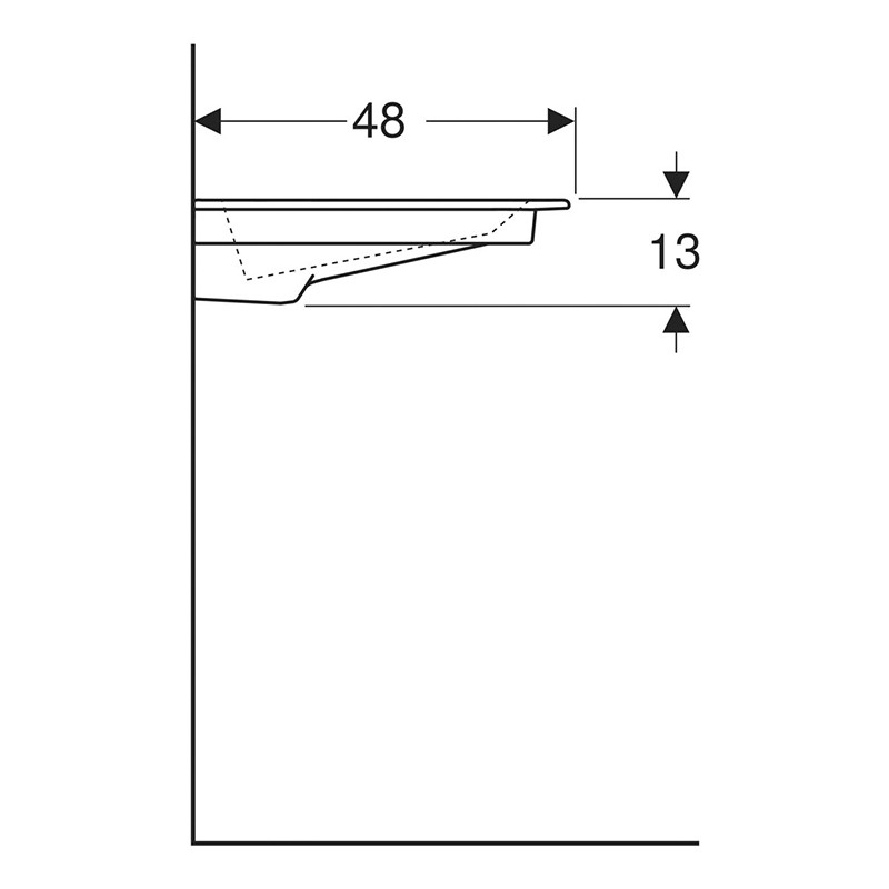 Lavoar pe mobilier, Geberit, ONE, dreptunghiular, 120 cm, alb - 2 | YEO