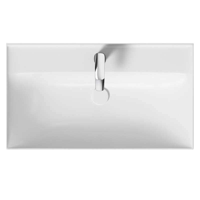 Lavoar pentru mobilier, Cersanit, Larga, dreptunghiular, 80 cm, alb - 1 | YEO