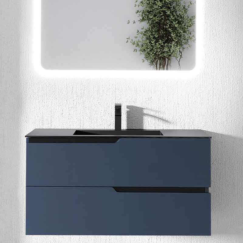 Mobilier pentru lavoar încastrat Fluminia, Bari 80, bleumarin - 1 | YEO