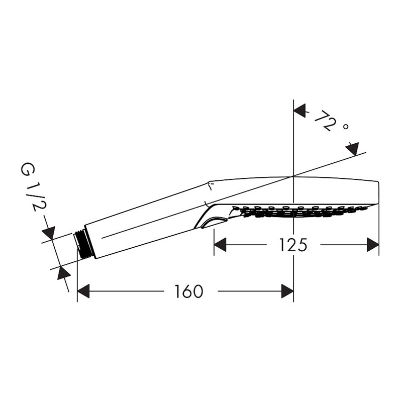 Pară de duș, Axor, ShowerSolution 120, 3 jeturi, alamă periată, 26050950 - 1 | YEO