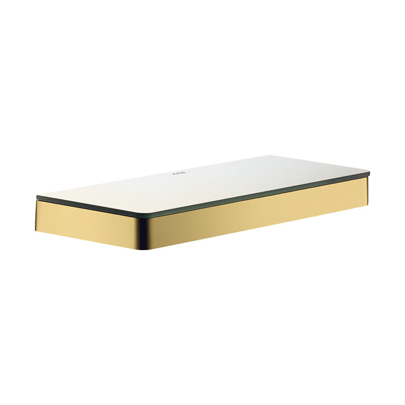 Poliță cu sticlă, Axor, Universal Softsquare, 30 cm, auriu lucios, 42838990