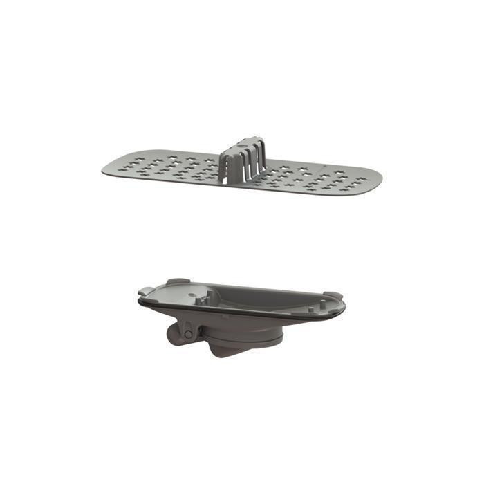 Rigola de duș Kessel, Linearis Compact, cu clapetă Multistop și sită pentru păr, 75 cm, 45600.63FM - 2 | YEO