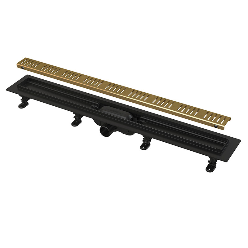 Rigola pentru dus, Alcadrain, Simple, cu gratar, 95 cm, auriu