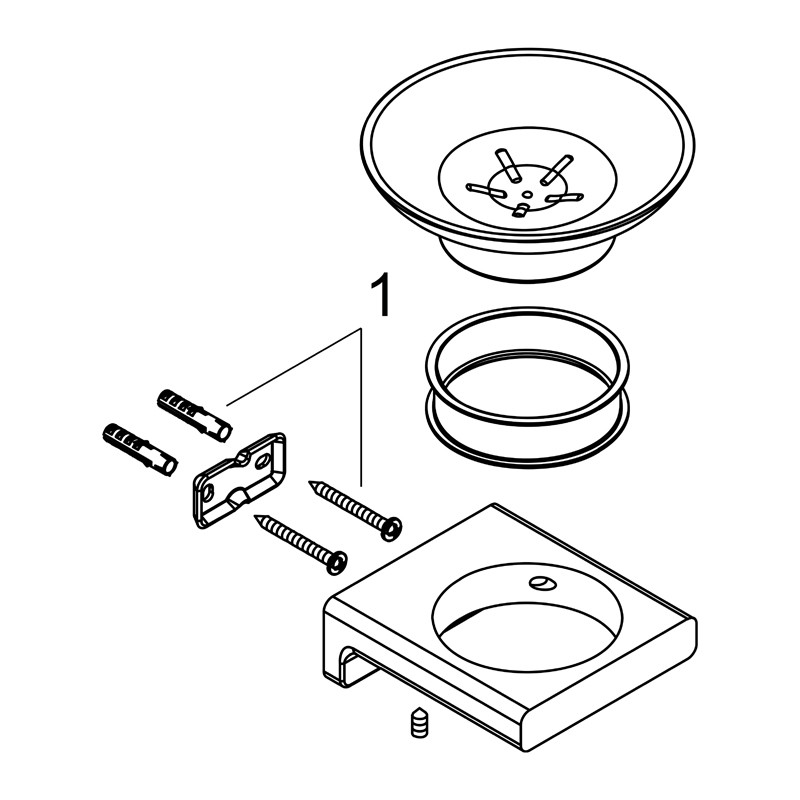 Savoniera cu suport, Hansgrohe, AddStoris, auriu - 3 | YEO