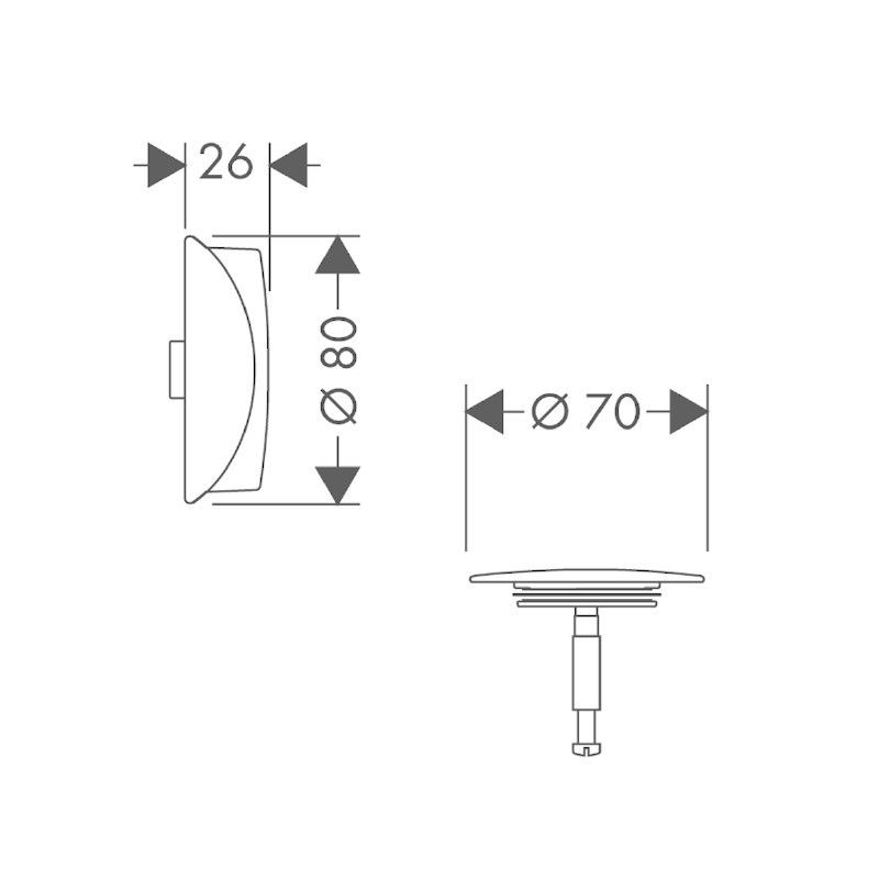 Set de ornamente, Hansgrohe, pentru instalatiile de cada Flexaplus, crom - 2 | YEO