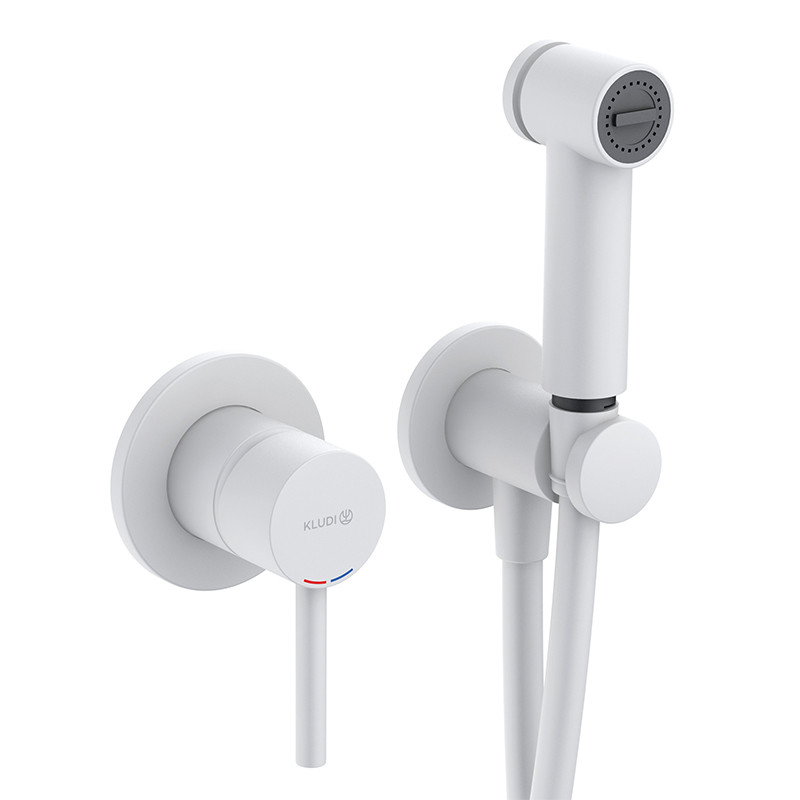 Set duș igienic, Kludi, Bozz, alb mat, 389985376