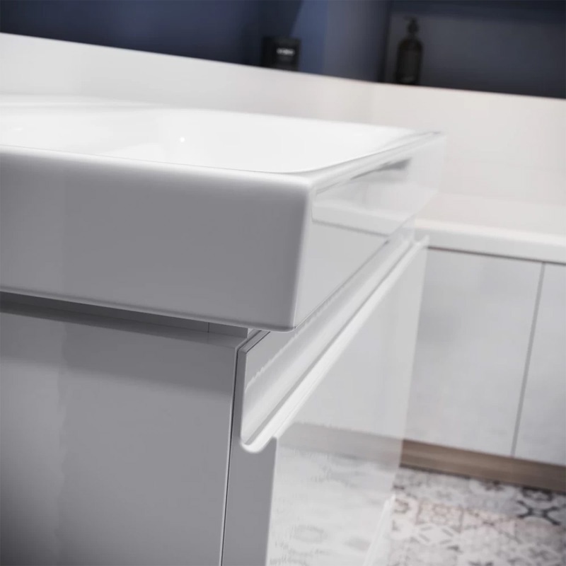 Set mobilier cu lavoar Cersanit, Moduo 50 cm, montat, gri - 2 | YEO