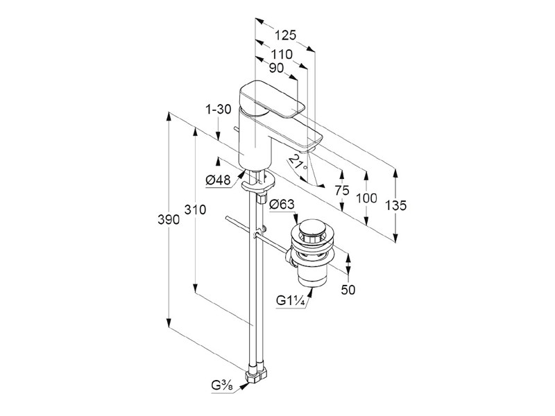 Set Promo 3 in 1 Kludi Pure&Style, pentru cada si dus, lavoar - 3 | YEO
