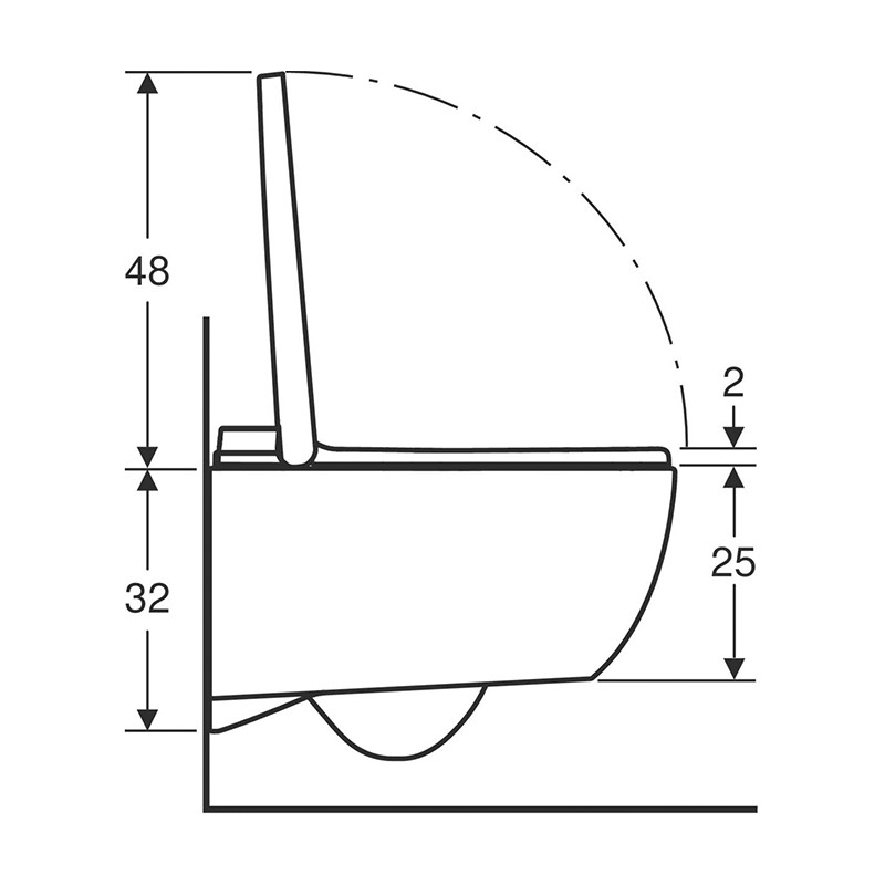 Set vas WC suspendat, Geberit, AquaClean Alba, capac cu funcție de bideu, TurboFlush, alb - 3 | YEO